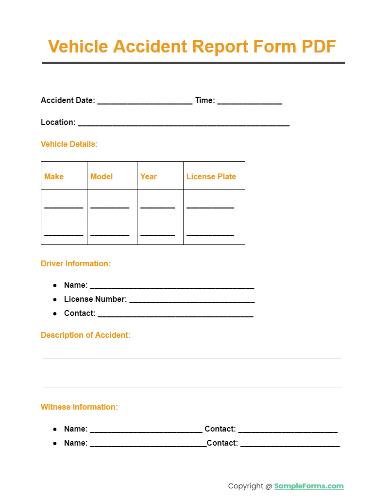 FREE 32 Accident Report Form Samples PDF MS Word Google Docs