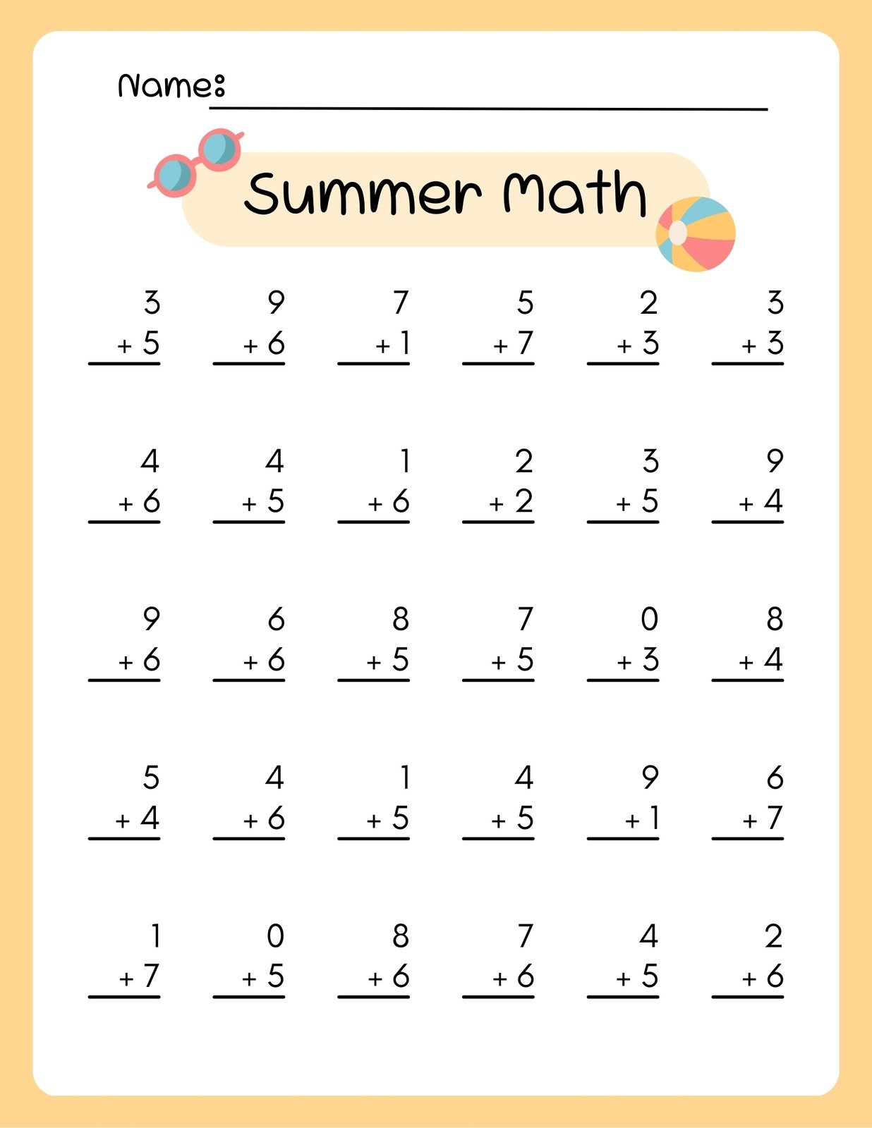 Free 3rd Grade Math Worksheets To Customize Canva