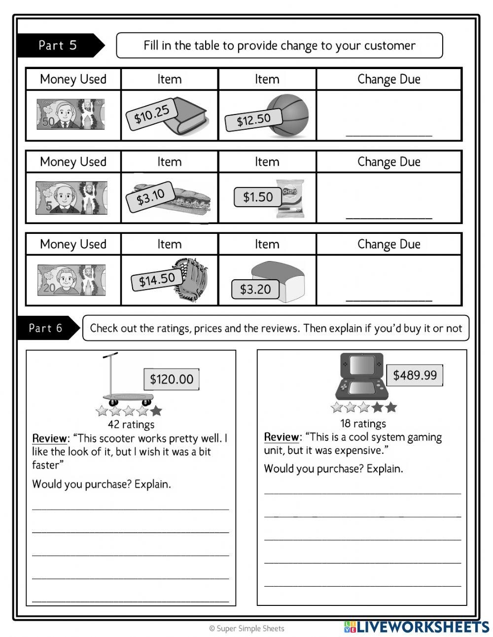 Free 4th Grade Financial Literacy Worksheet Download Free 4th 