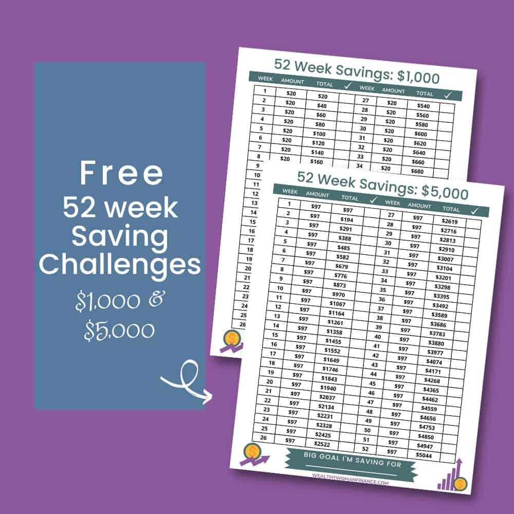 Free 52 Week Savings Challenge Printable To Save More In 2025