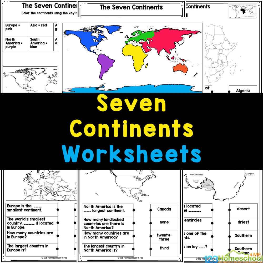 FREE 7 Continents And Oceans Printable Pdf Worksheets Set 2   FREE 7 Continents And Oceans Printable Pdf Worksheets Set 2