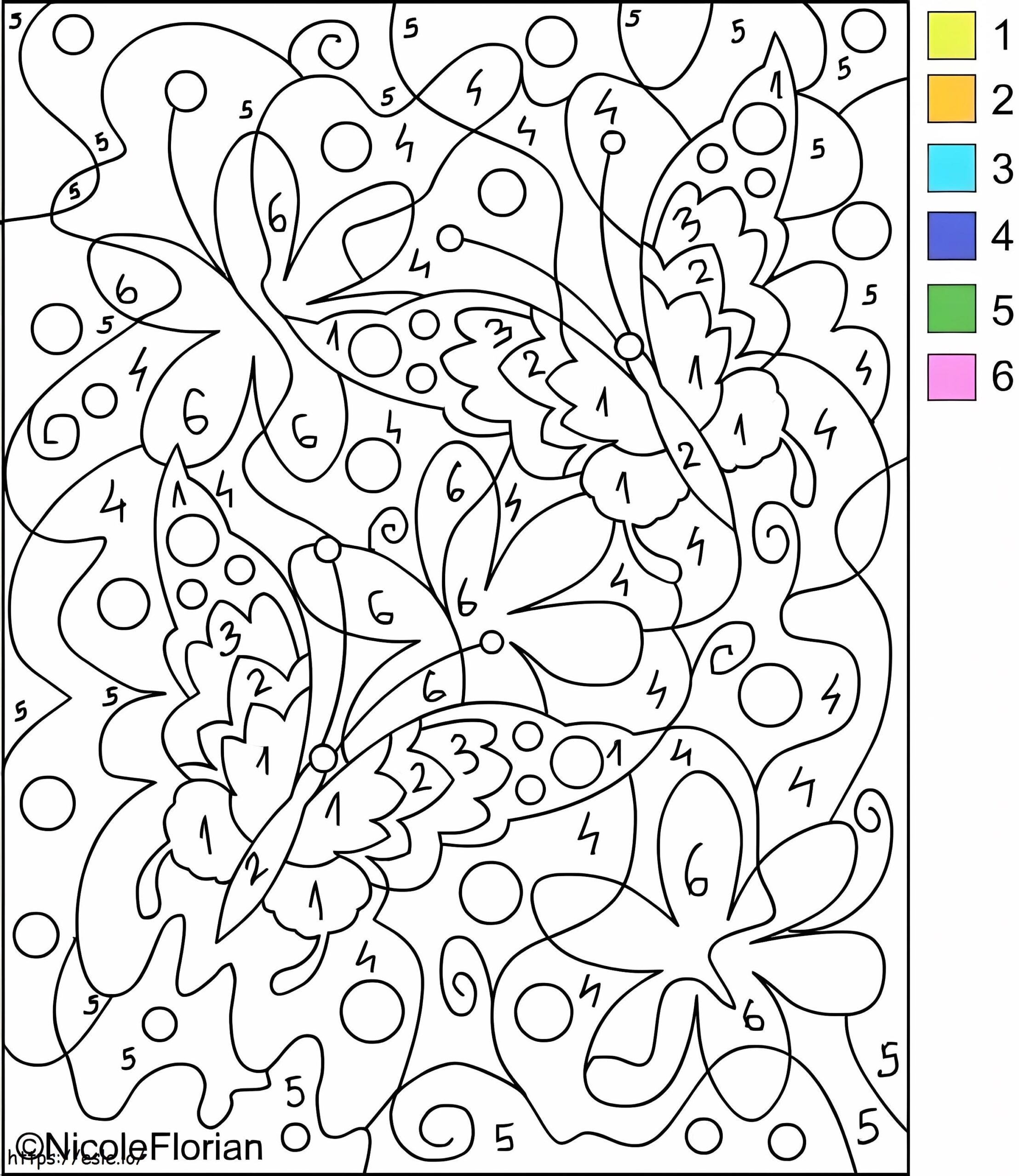Free Advanced Color By Numbers Coloring Page Worksheets Library