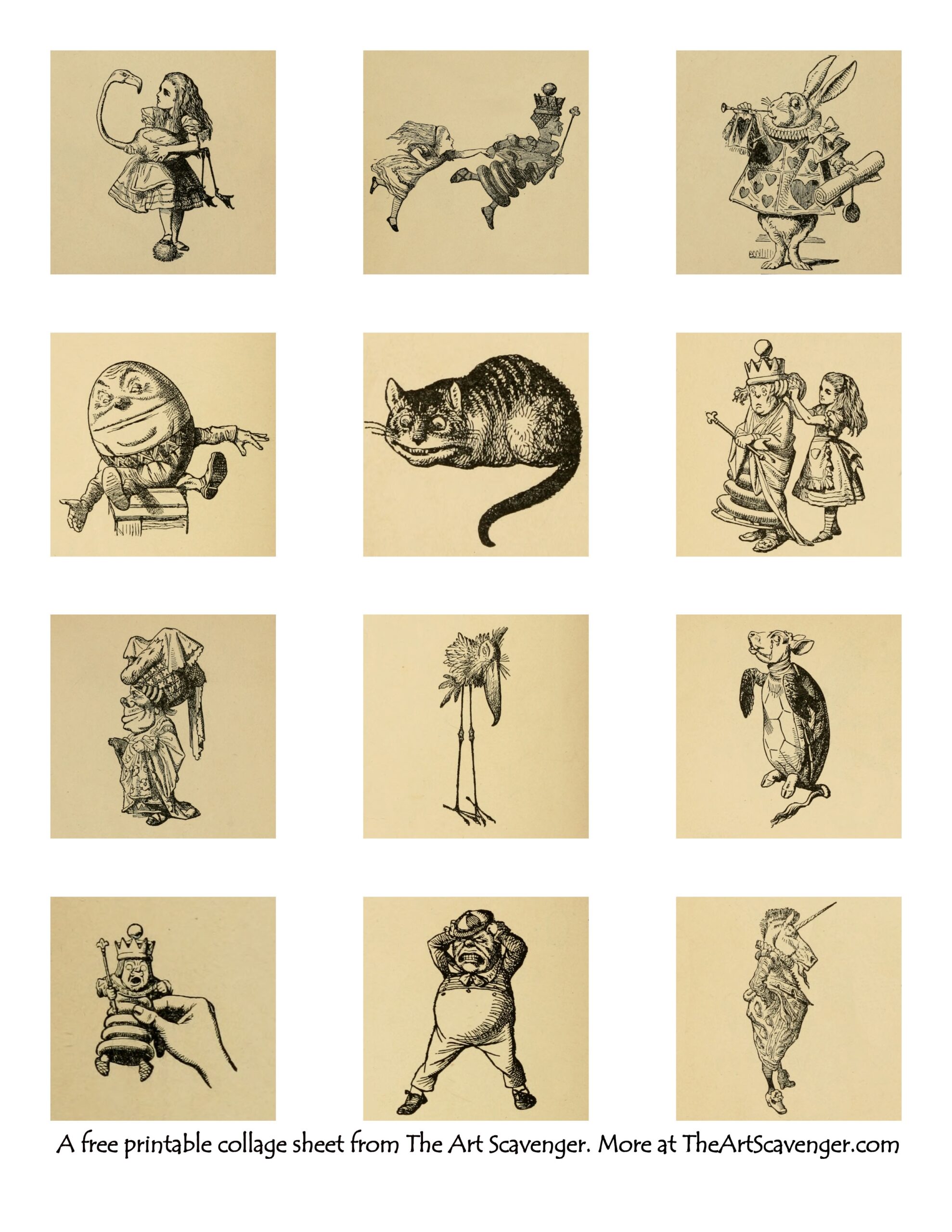 Free Alice In Wonderland ABC Printables The Art Scavenger Free Alice In Wonderland ABC Printables The Art Scavenger