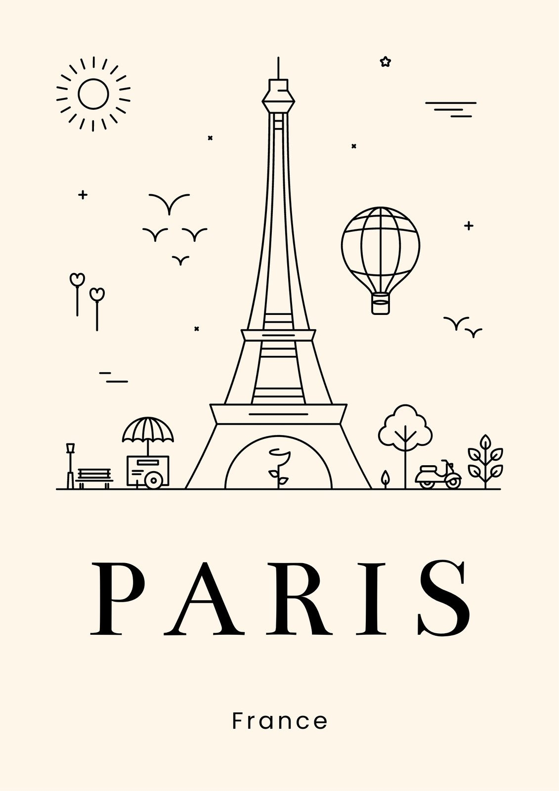 eiffel tower template printable