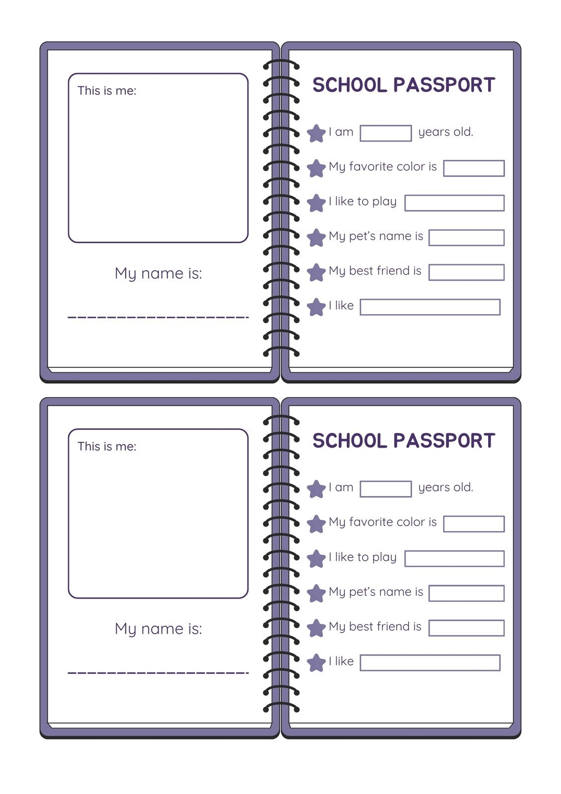 Free And Customizable Passport Templates