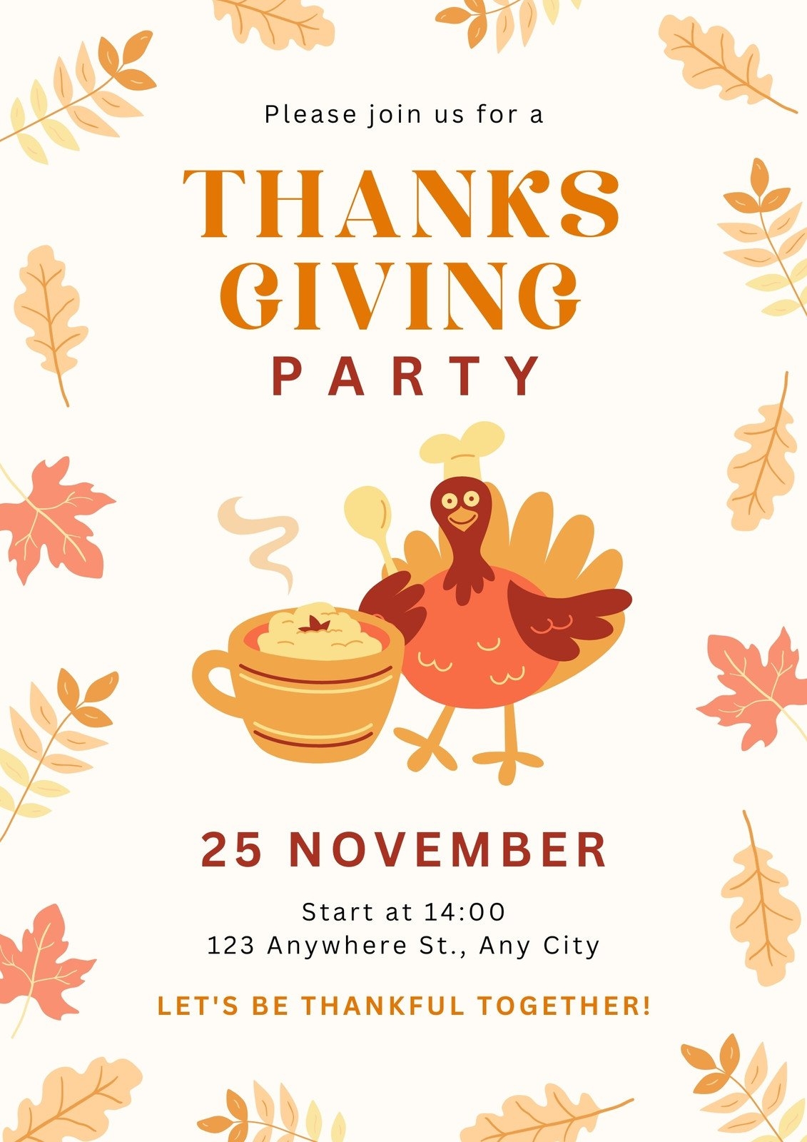 thanksgiving potluck invitation template free printable thanksgiving potluck invitation template free printable