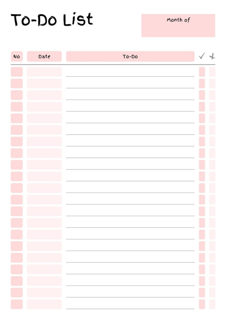 Free And Customizable To Do List Templates