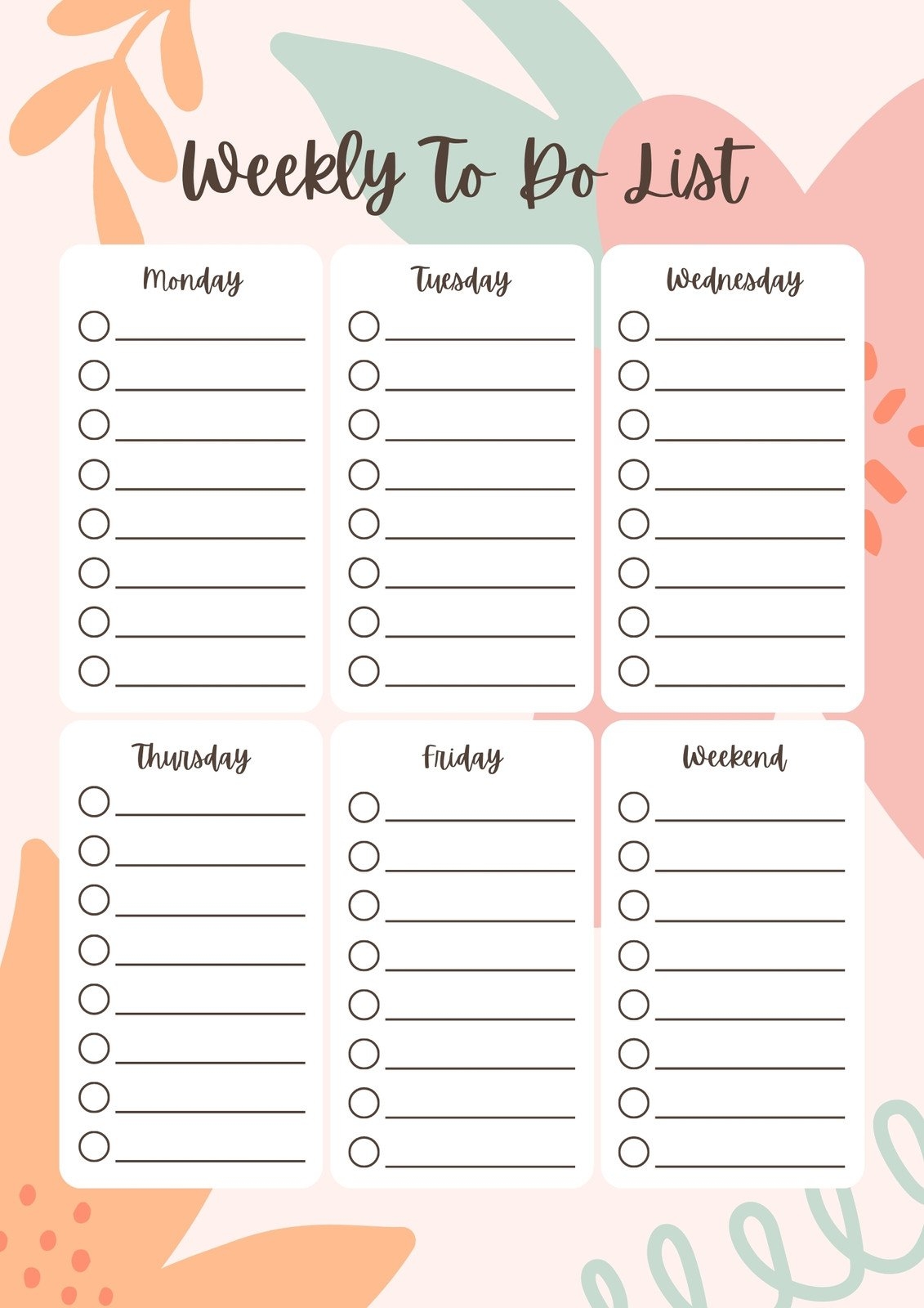 Free And Customizable To Do List Templates Free And Customizable To Do List Templates