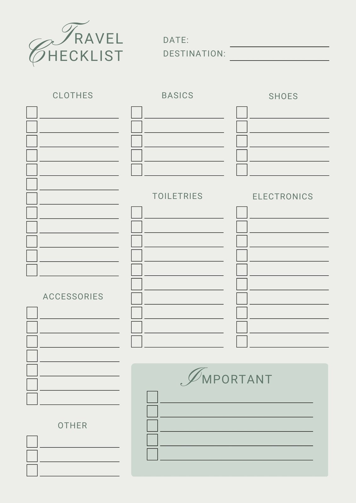 Free And Customizable Travel Checklist Templates Canva