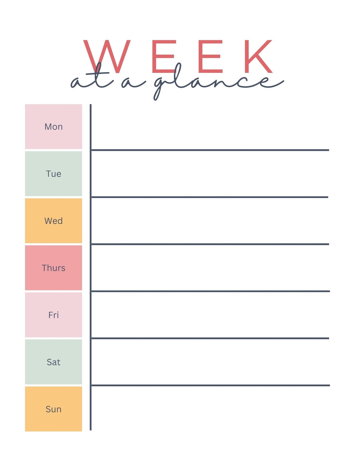 free printable weekly planner