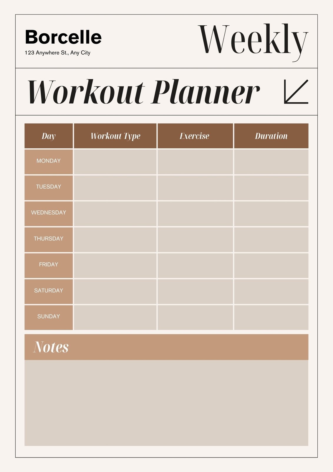 Free And Customizable Workout Templates Free And Customizable Workout Templates