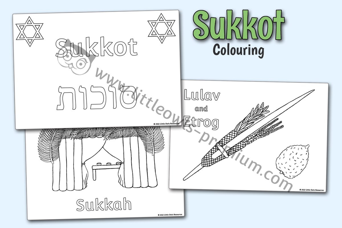 sukkot coloring pages printable
