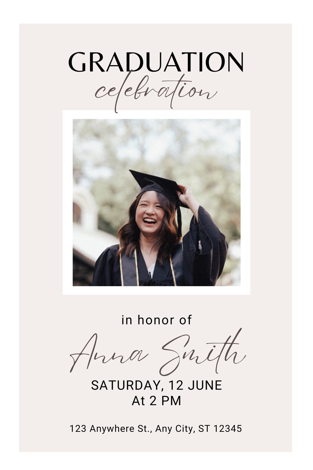 Free And Printable Custom Graduation Card Templates Canva