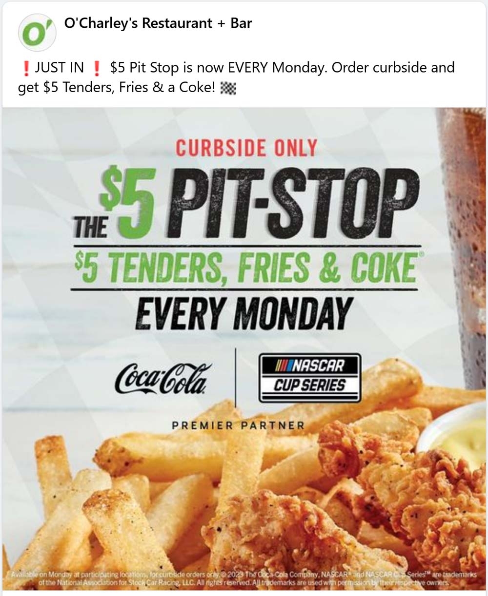 Free Appetizer Or 20 Off At OCharleys Restaurants OCharleys 