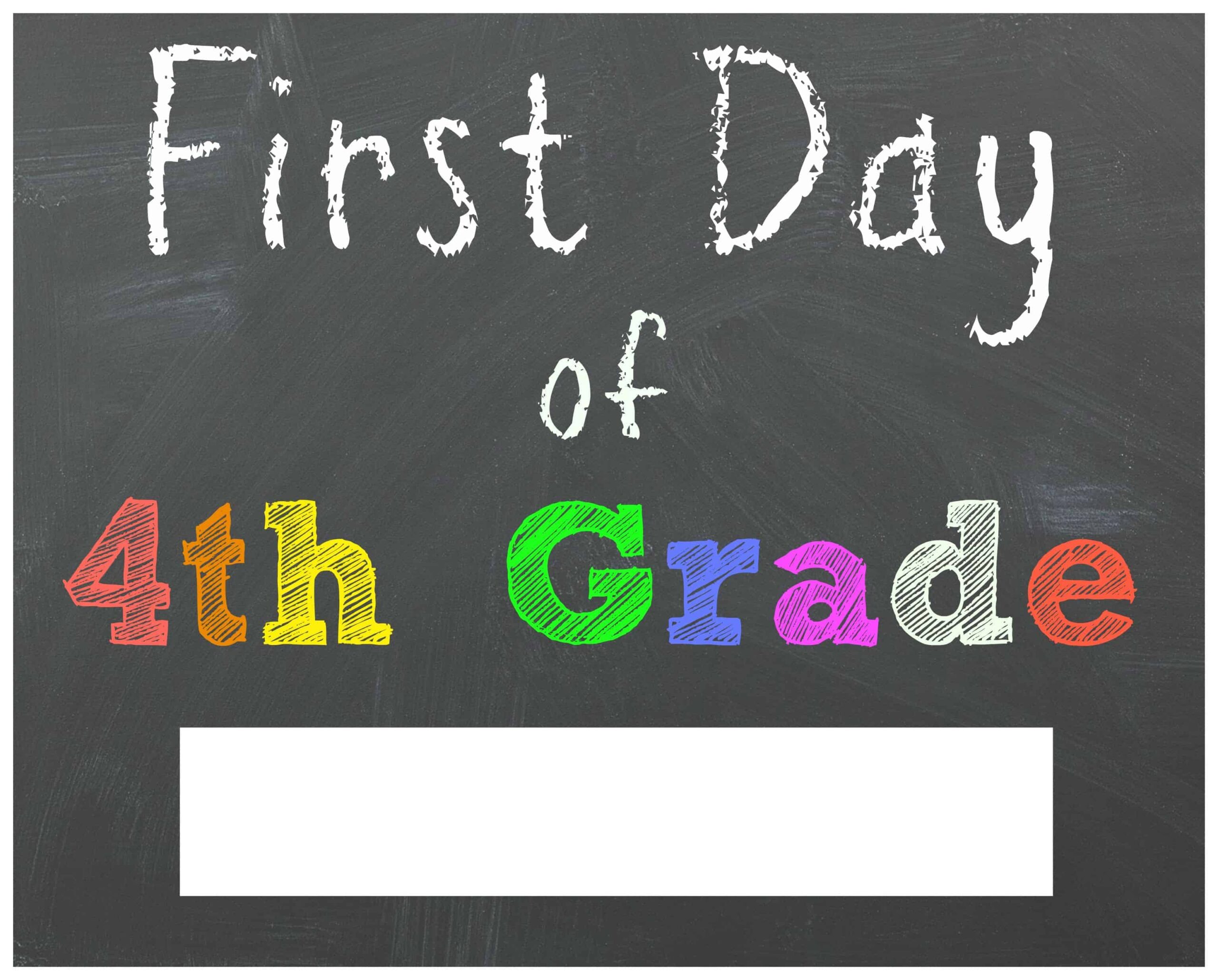 FREE Back To School Printable Chalkboard Signs For First Day Of 