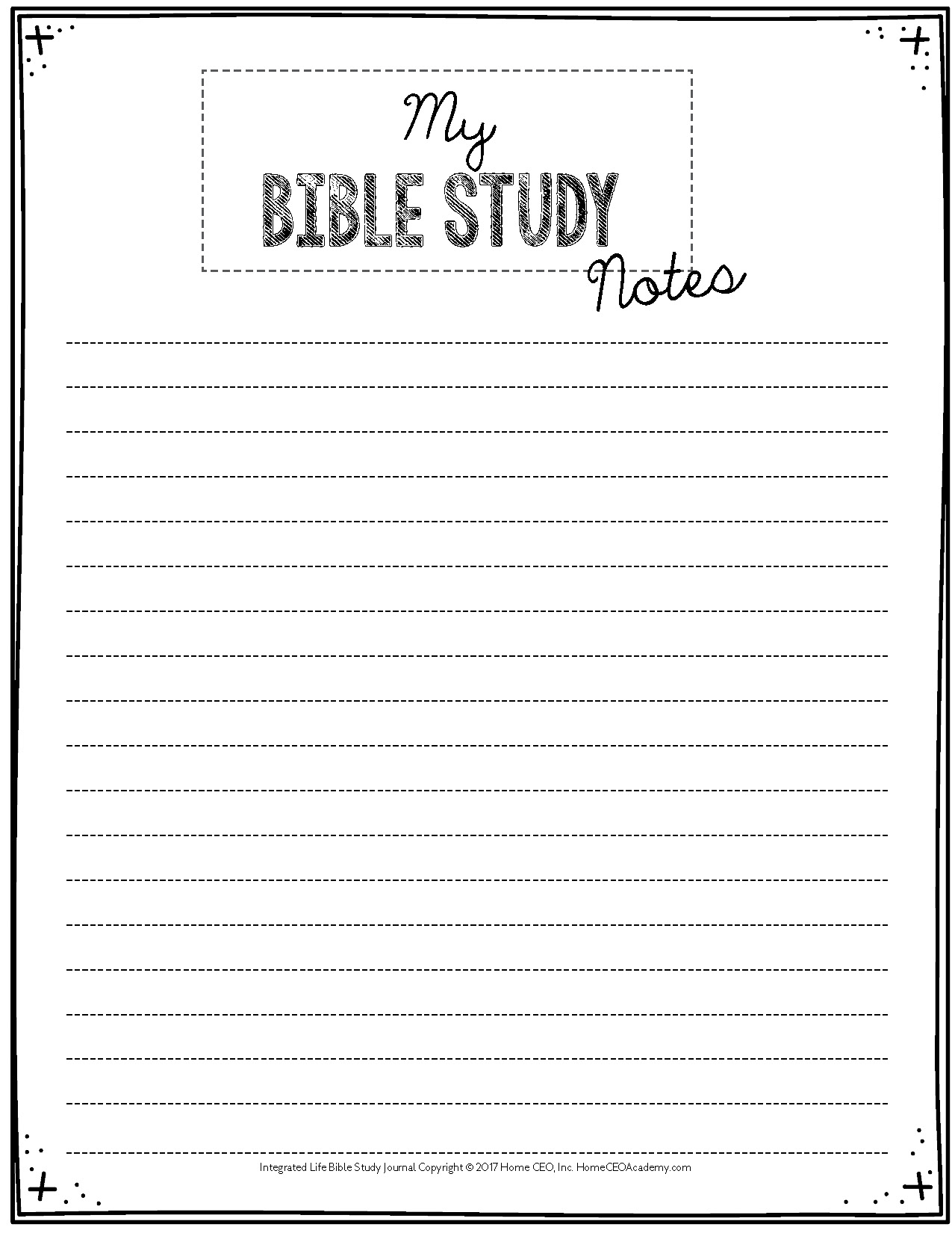 scripture study journal printable