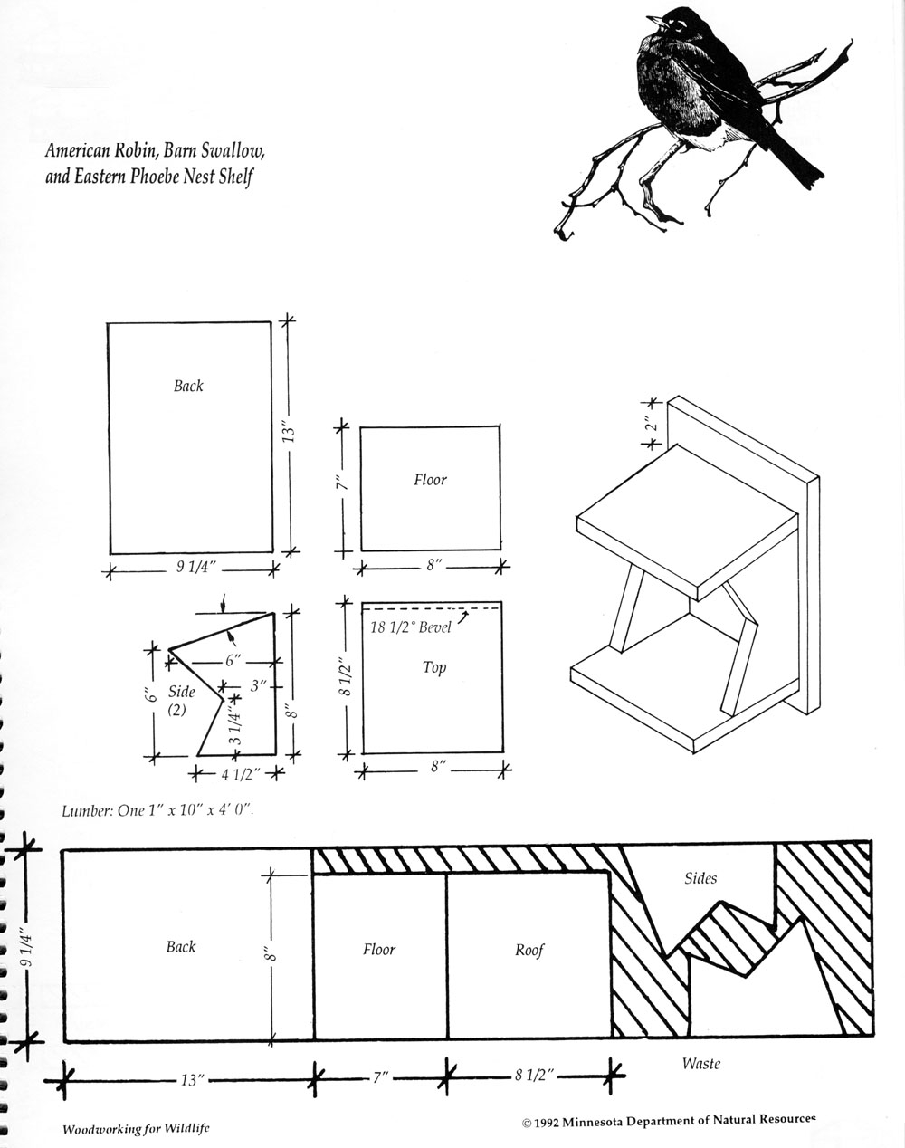 free printable birdhouse plans
