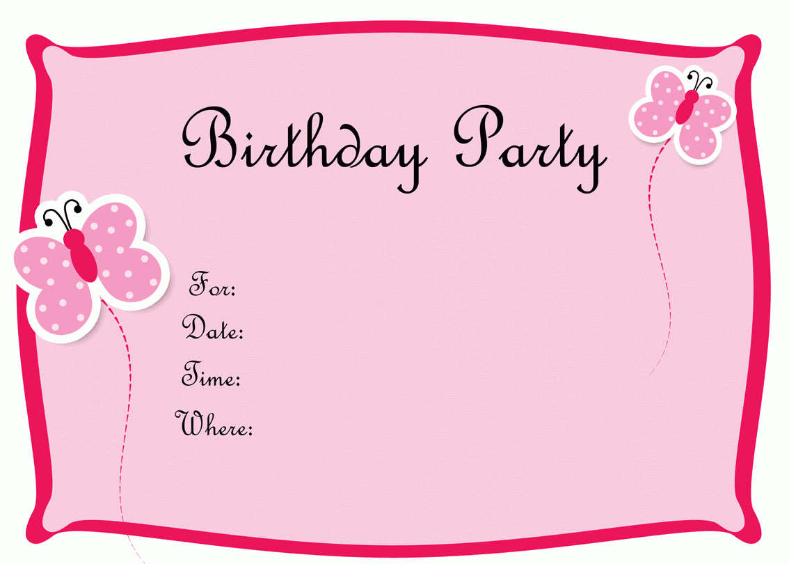 Free Birthday Invitations To Print