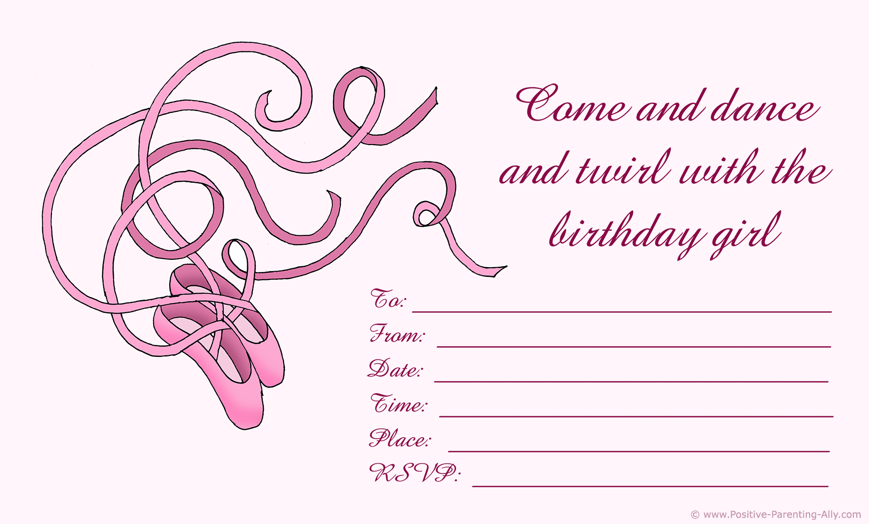 printable kids birthday invitations