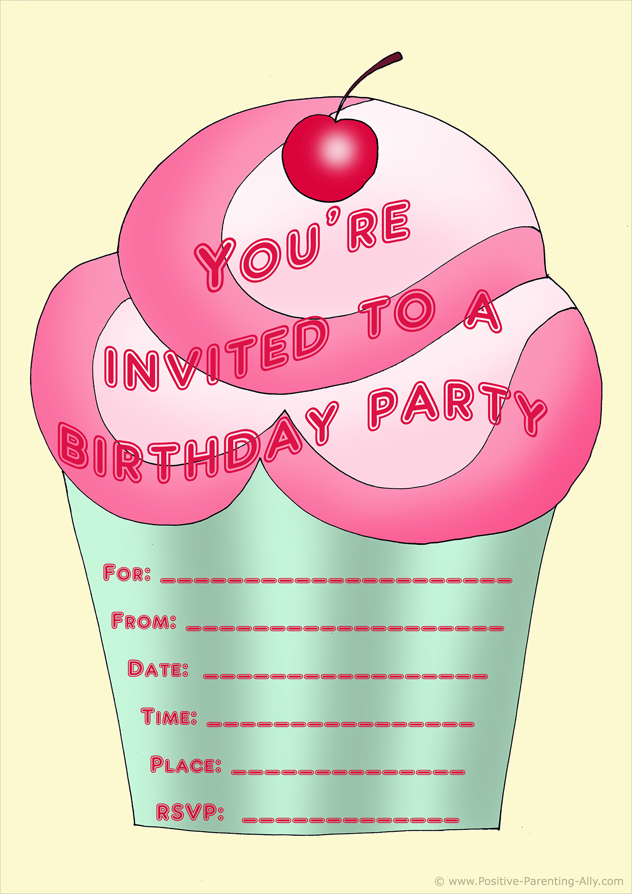 free printable birthday party invitations