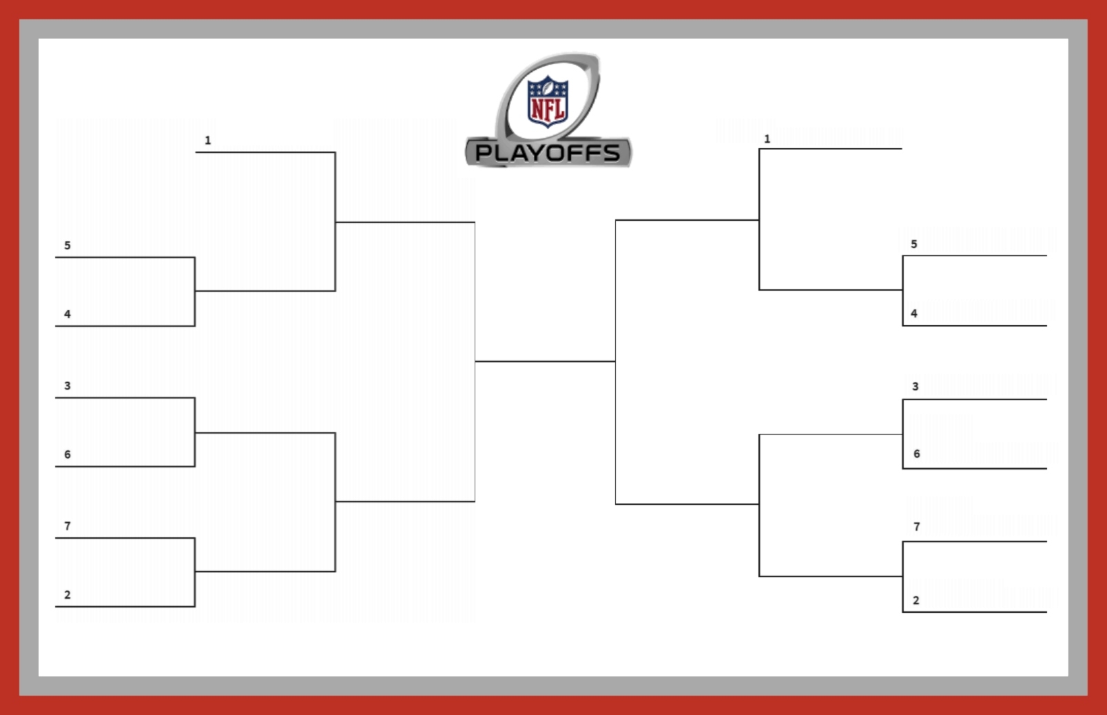 Free Blank NFL Playoff Brackets And Printable Template For 2021 