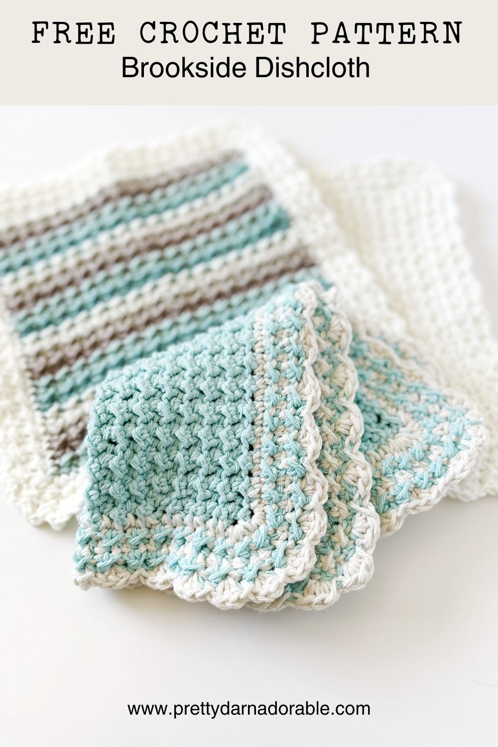 Free Brookside Cottage Crunch Crochet Dishcloth Pattern Pretty 