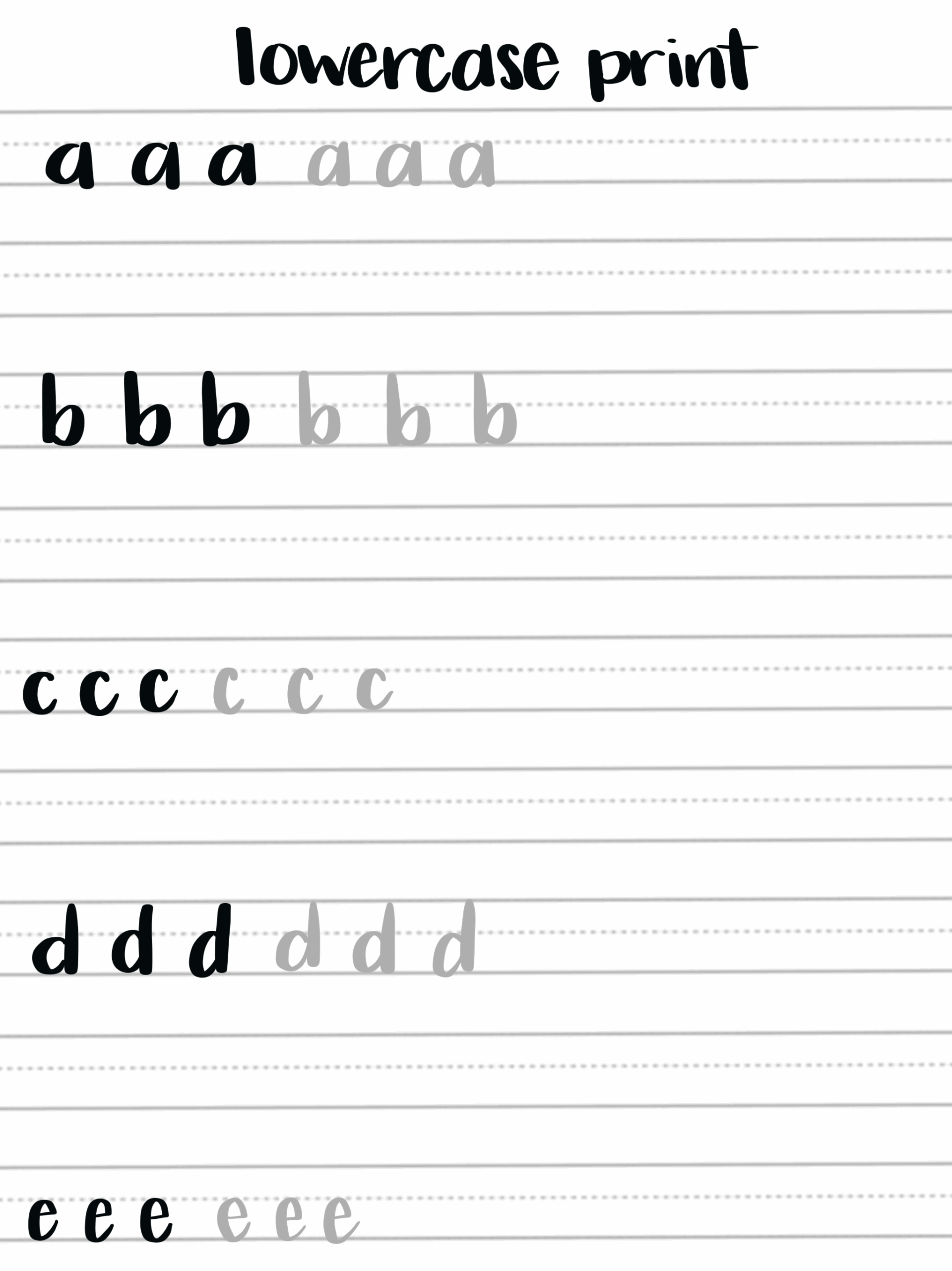 Free Brush Lettering Practice Pages Lowercase Print Alphabet Free Brush Lettering Practice Pages Lowercase Print Alphabet