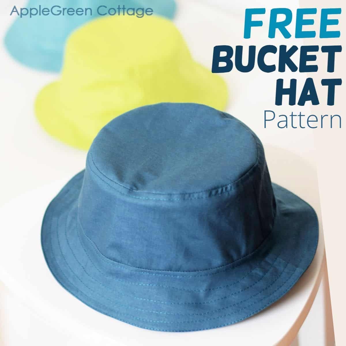 FREE Bucket Hat Pattern By AppleGreen Cottage In 5 Sizes 