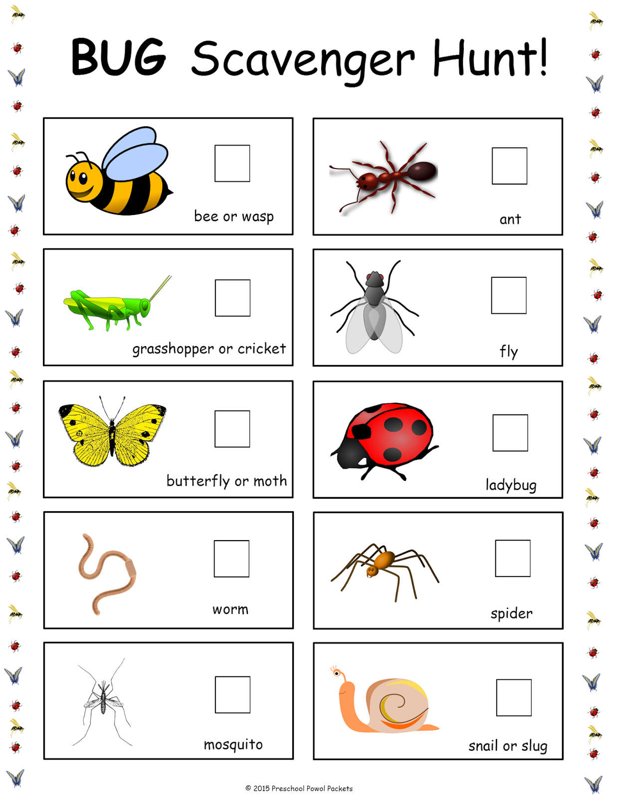 FREE Bug Scavenger Hunt  FREE Bug Scavenger Hunt