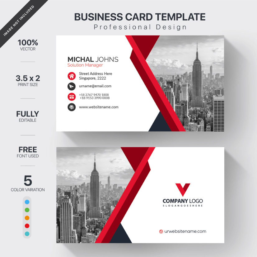 Free Business Card Templates 30 Designs For Every Taste GraphicMam Worksheets Library