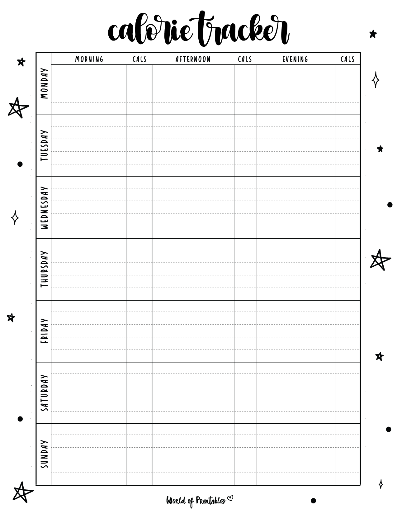 Free Calorie Counter Worksheet Download Free Calorie Counter 