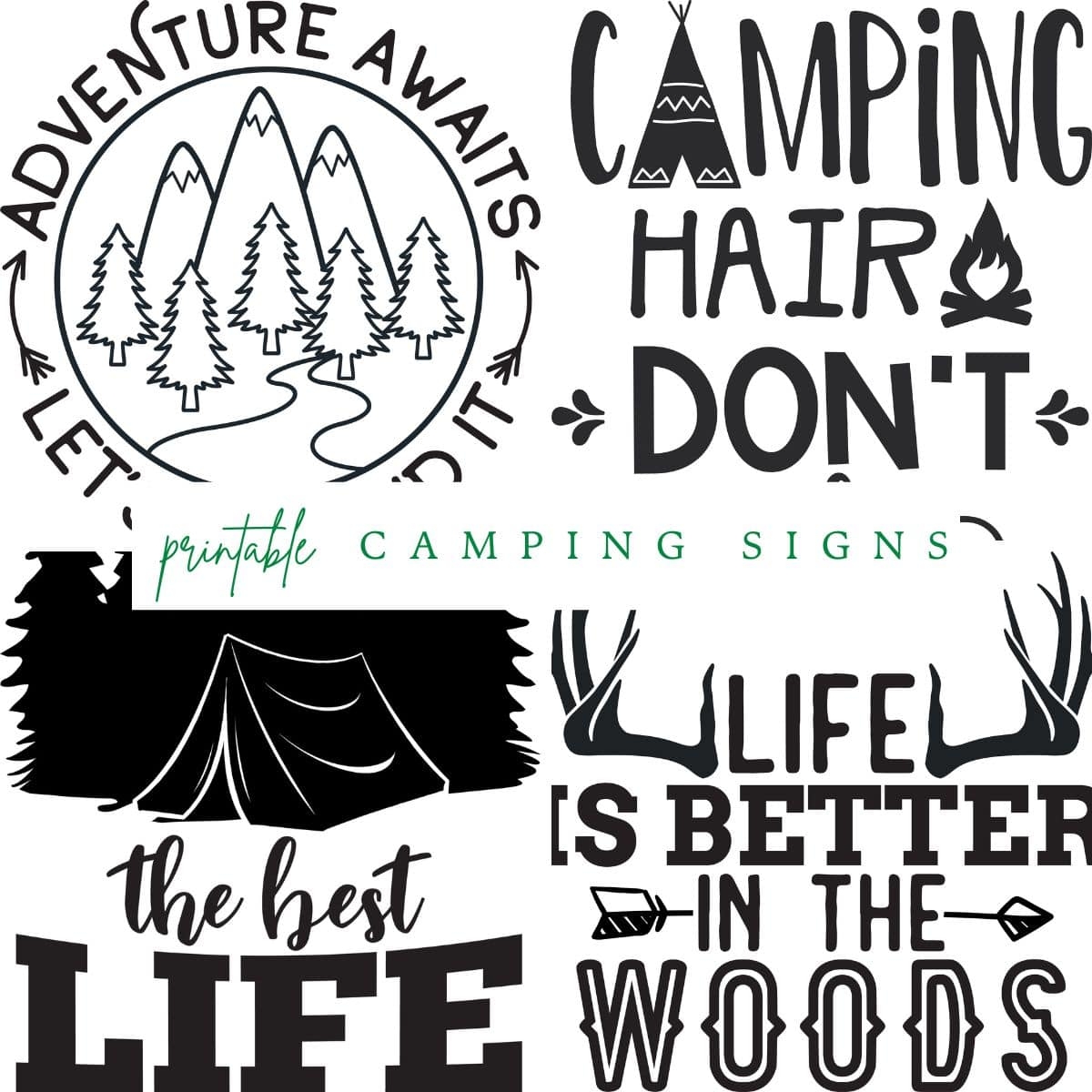 free printable camping signs