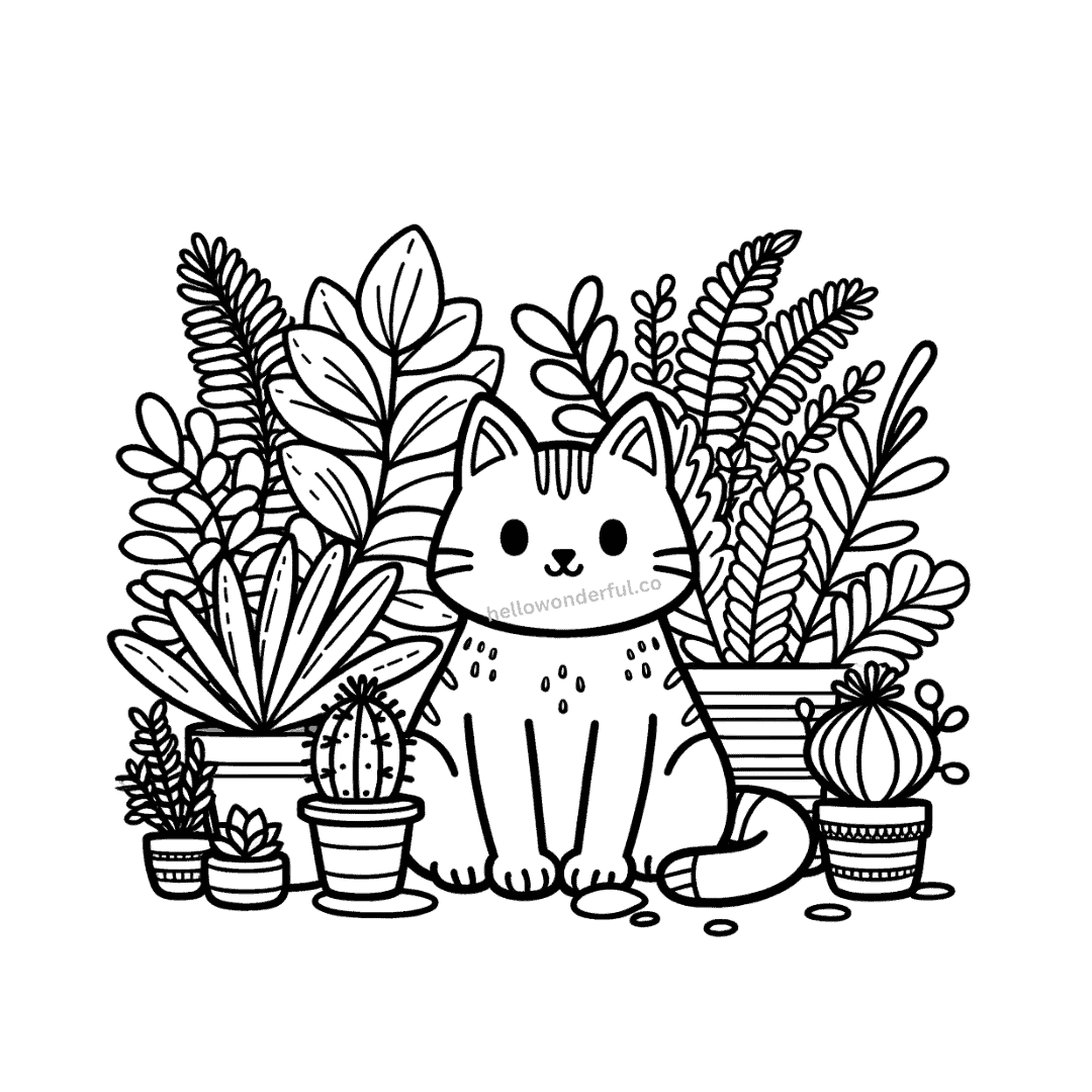 cat coloring pages printable