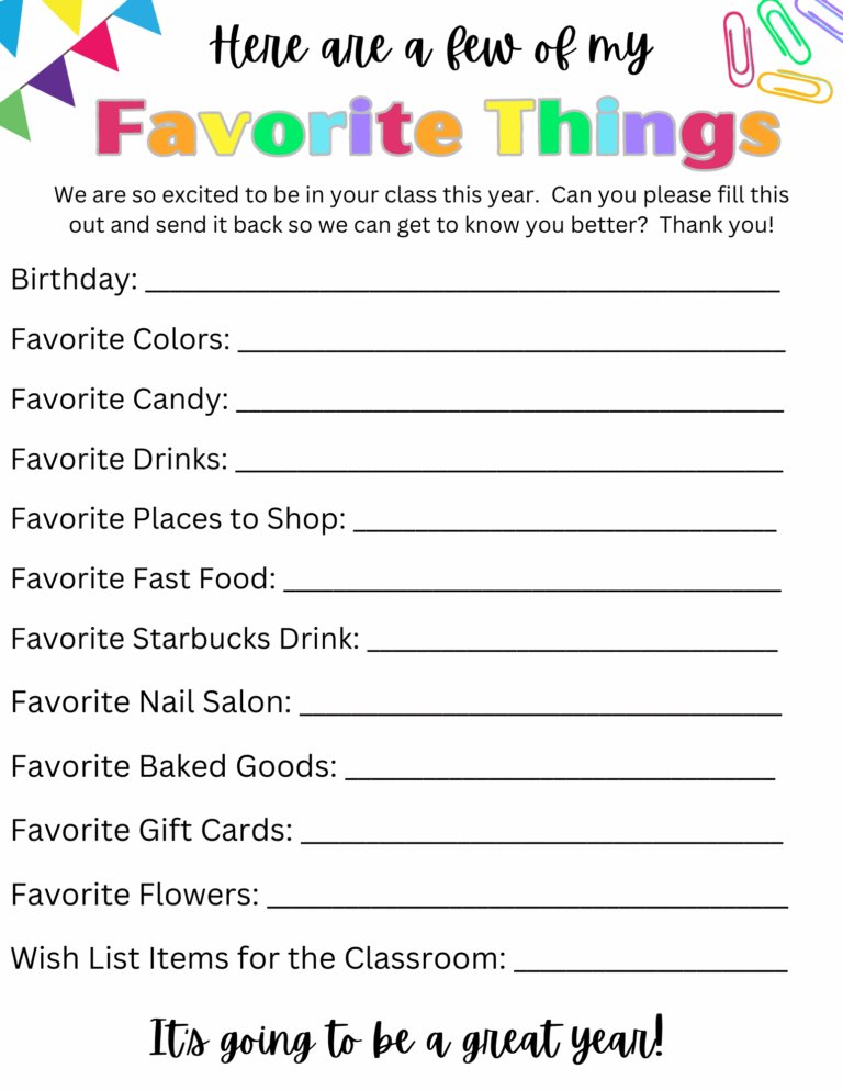 Free Classroom Printables MyClassroomParty Worksheets Library
