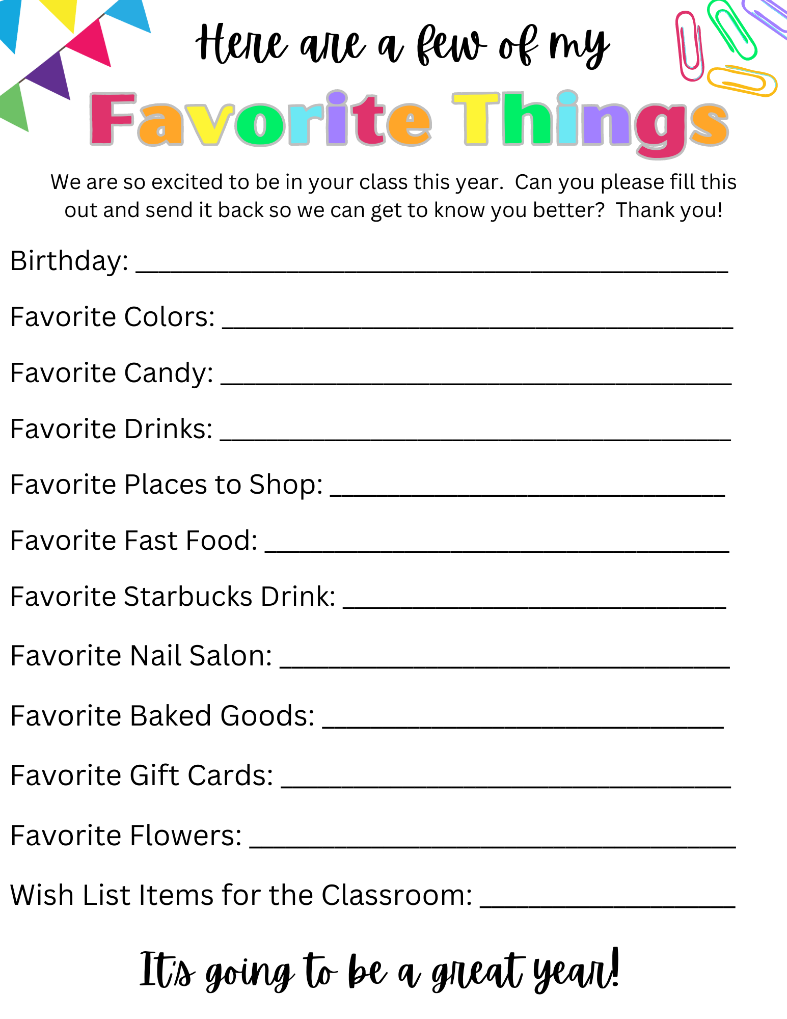 Free Classroom Printables MyClassroomParty Worksheets Library