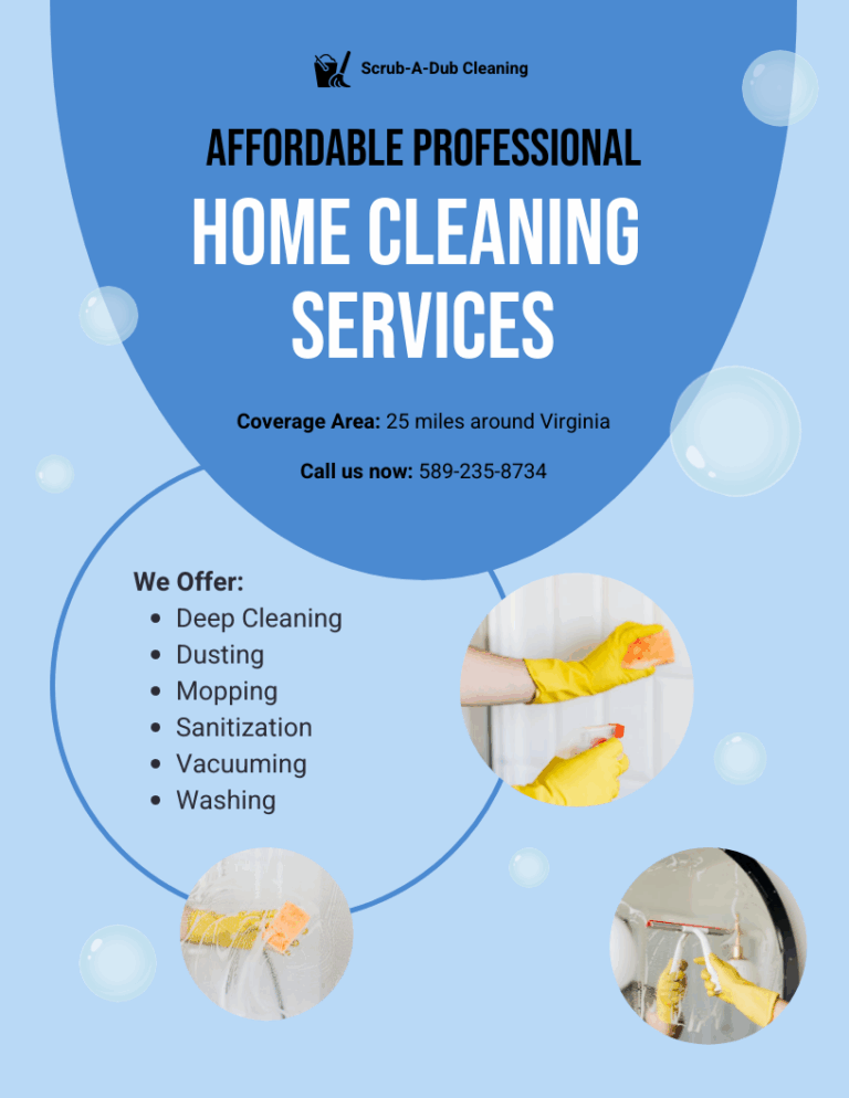 Free Cleaning Service Flyer Template Word Template Venngage