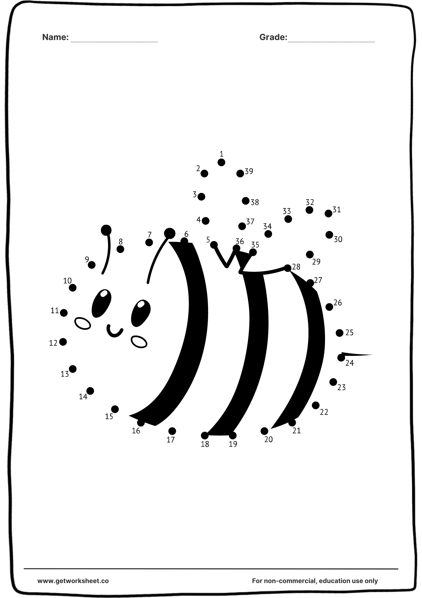 free connect the dot printables