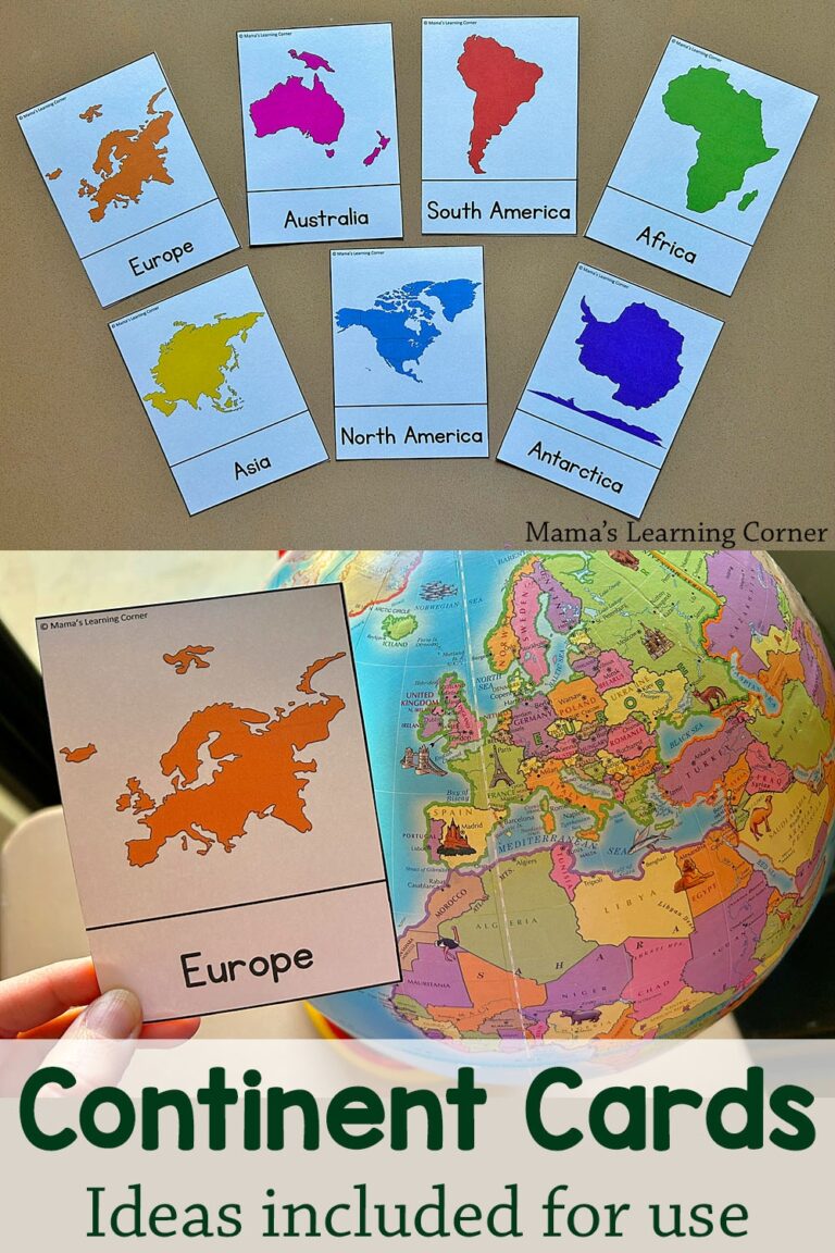 Free Continents Cards For Kids Learn The 7 Continents With 