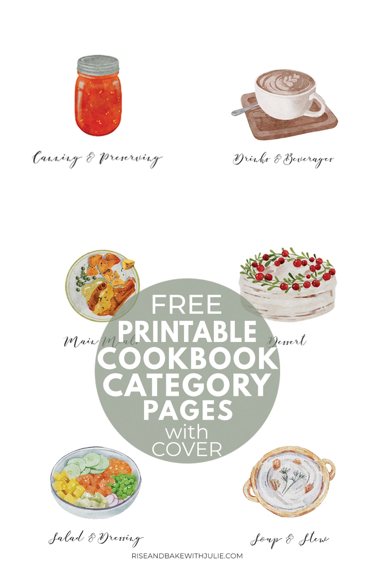 FREE Cookbook Cover U0026 Category Dividers