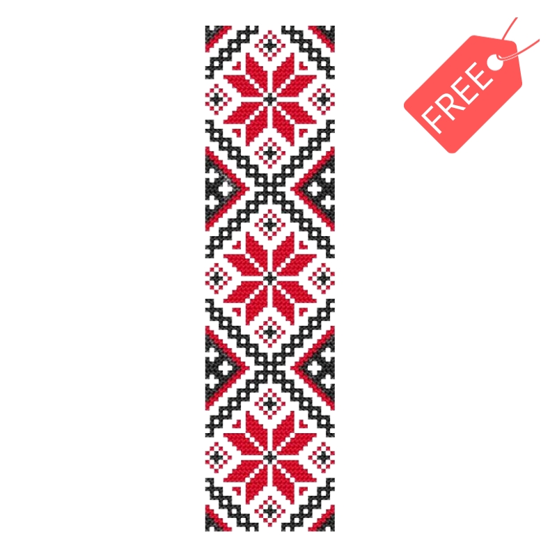 Free Cross Stitch Pattern PDF Bookmark Ukrainian Cross Stitch F Coricamo