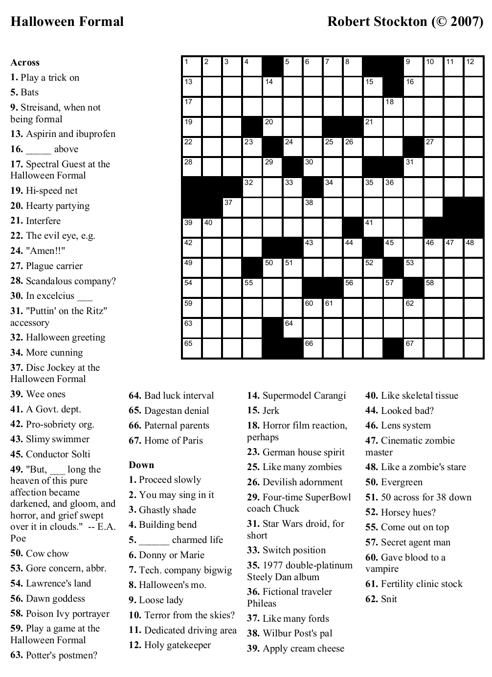 Free Crossword Puzzle 17 
