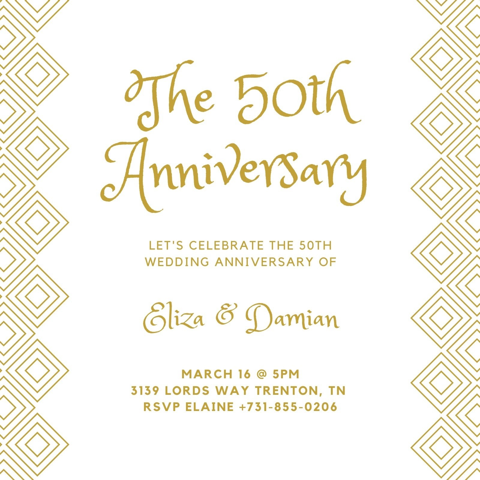 Free Custom Printable 50th Anniversary Invitation Templates Canva Free Custom Printable 50th Anniversary Invitation Templates Canva