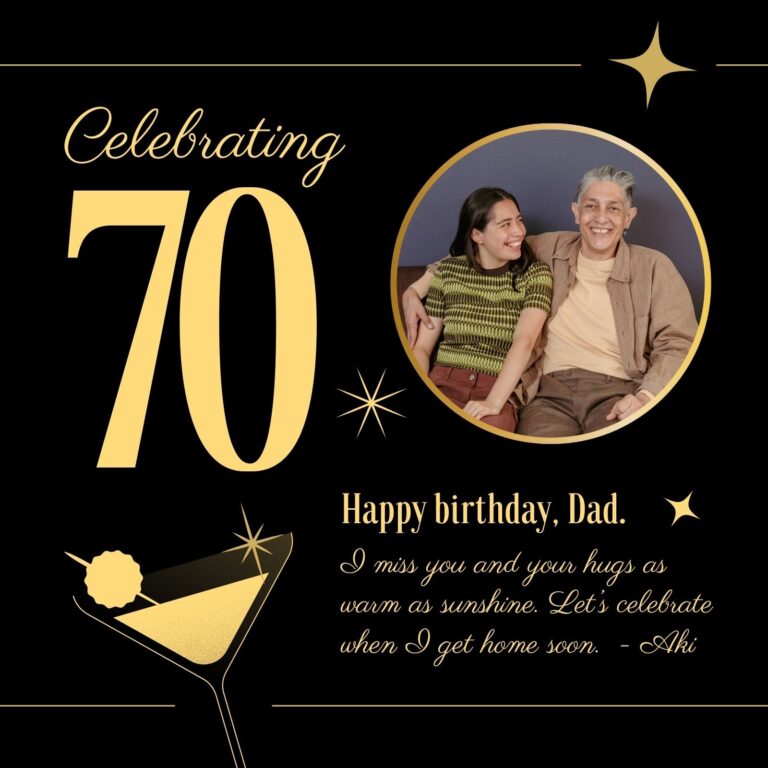 Free Custom Printable 70th Birthday Card Templates Canva