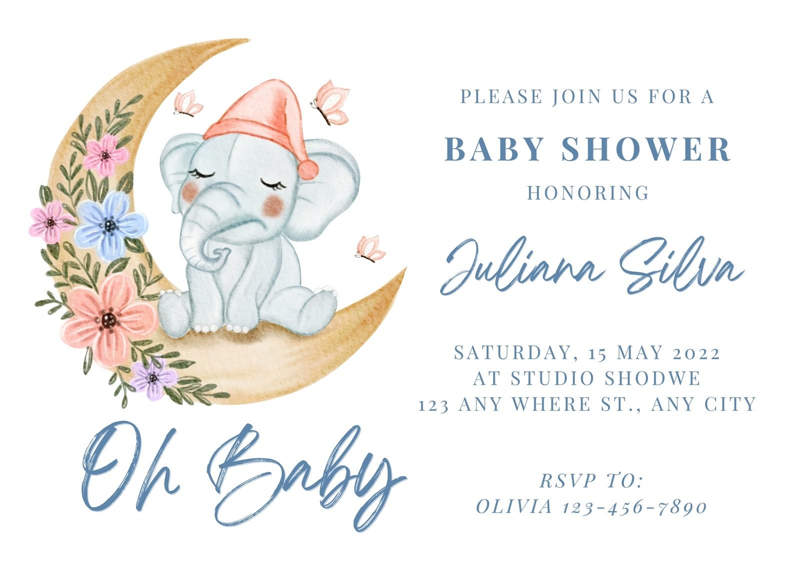 Free Custom Printable Baby Shower Card Templates Canva