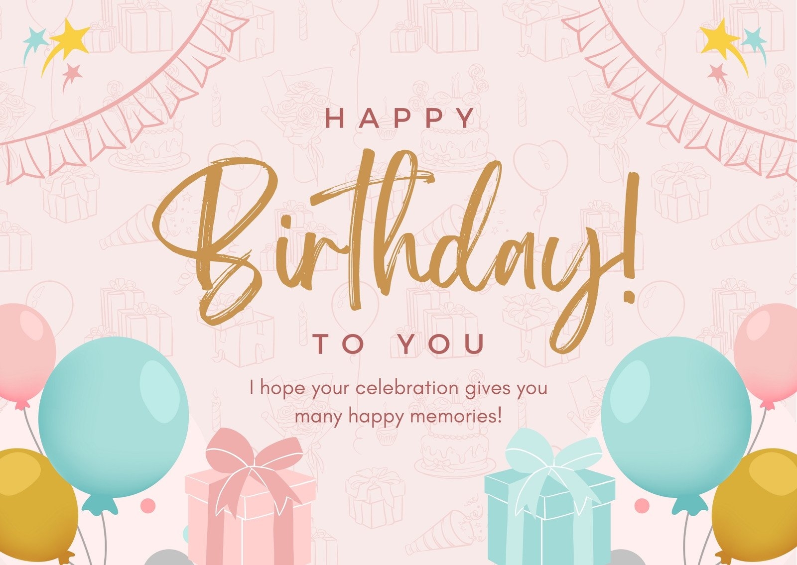 birthday card template free printable