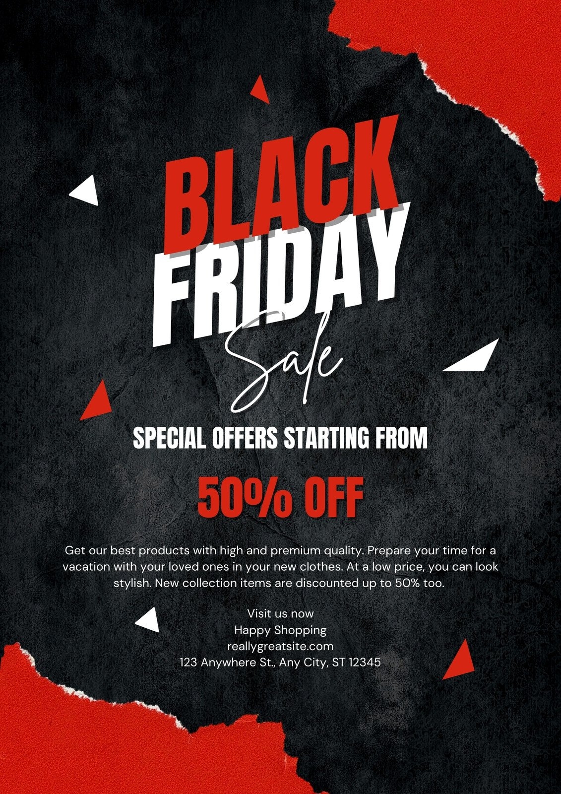 Free Custom Printable Black Friday Flyer Templates Canva