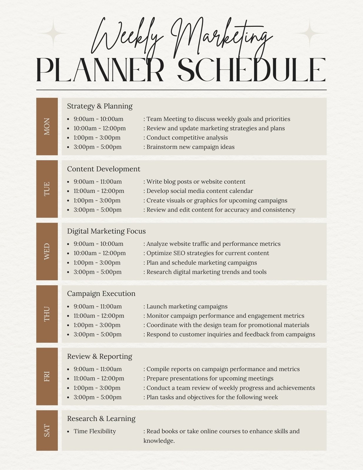Free Custom Printable Business Planner Templates Canva