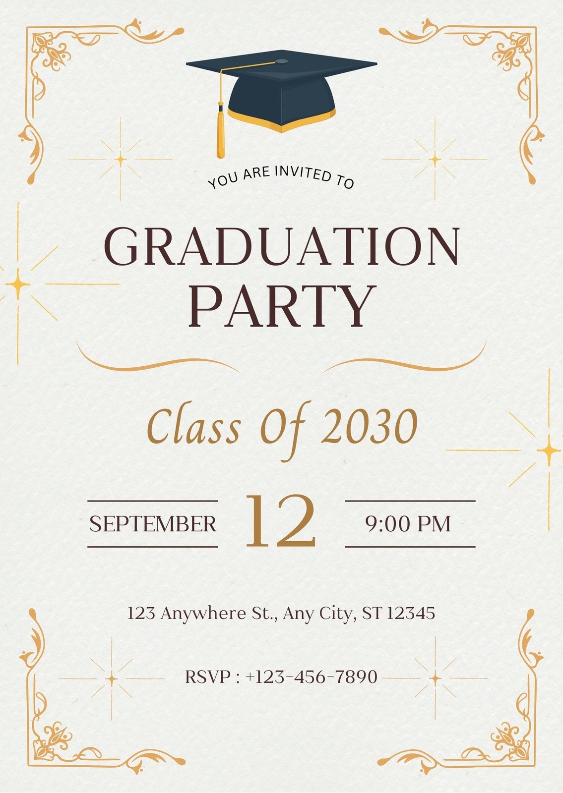 Free Custom Printable Graduation Invitation Templates Canva Worksheets Library