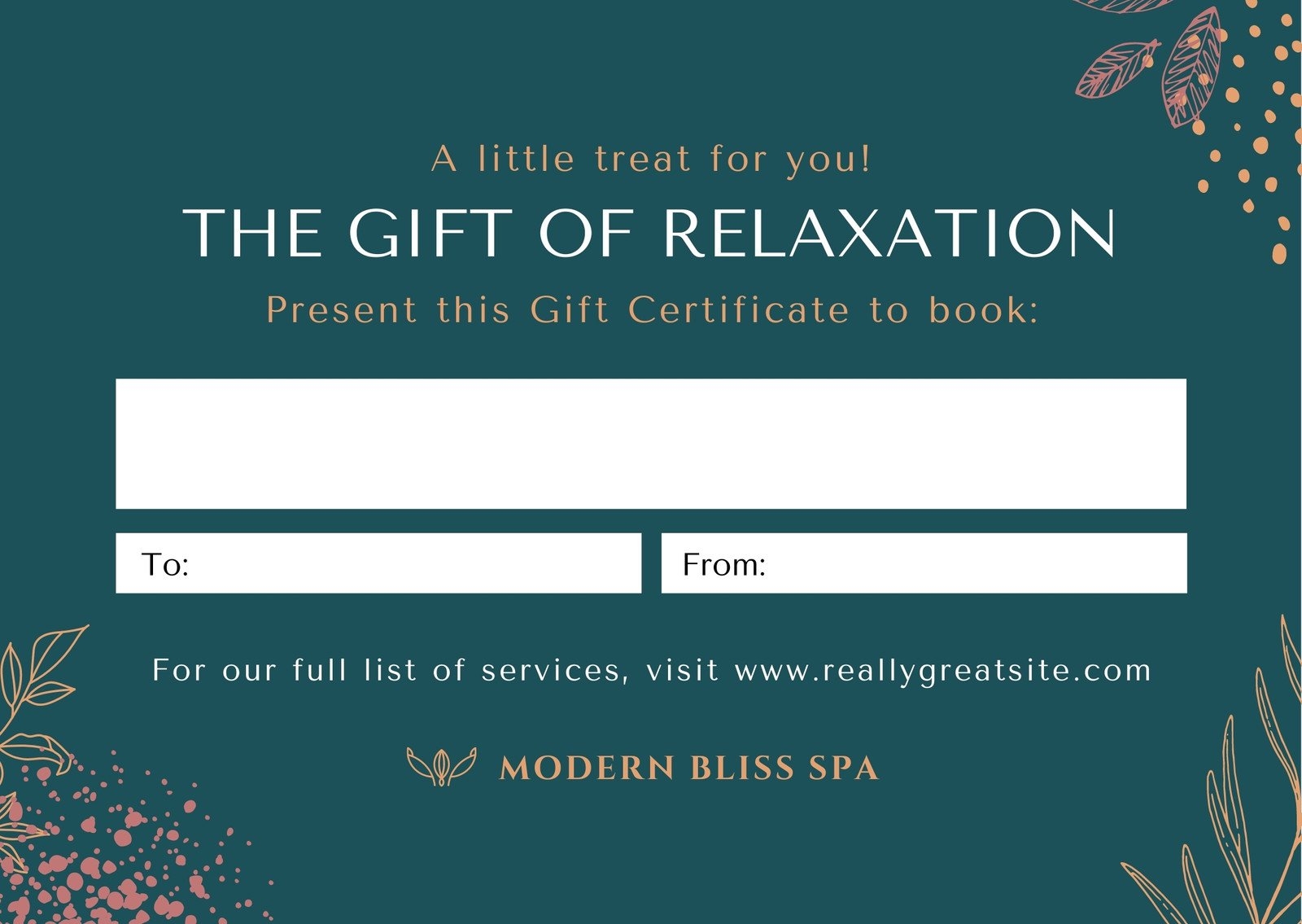 Free Custom Printable Massage Gift Certificate Templates Canva Worksheets Library