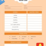 Free Custom Printable Preschool Report Card Templates Canva